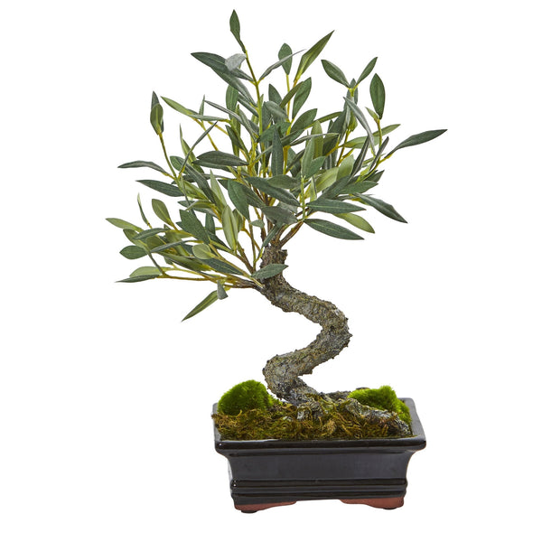 13" Mini Olive Artificial Bonsai Tree - BlueJay Avenue