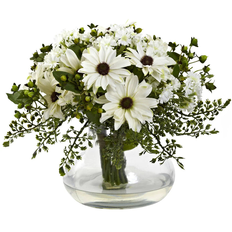 Mixed Daisy Artificial Flower Arrangement - BlueJay Avenue