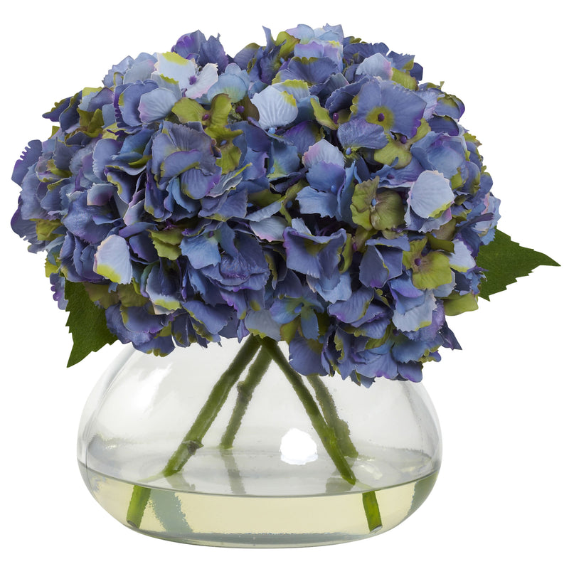 Blooming Hydrangea with Vase Blue - BlueJay Avenue