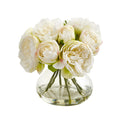 Peony Artificial Arrangement in Vase - BlueJay Avenue