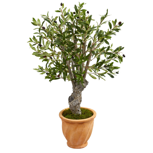 3' Olive Artificial Tree in Terracotta Planter - BlueJay Avenue