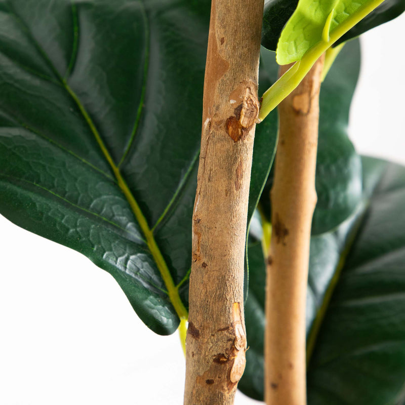 6’ Artificial Fiddle Leaf Tree in White Planter - BlueJay Avenue