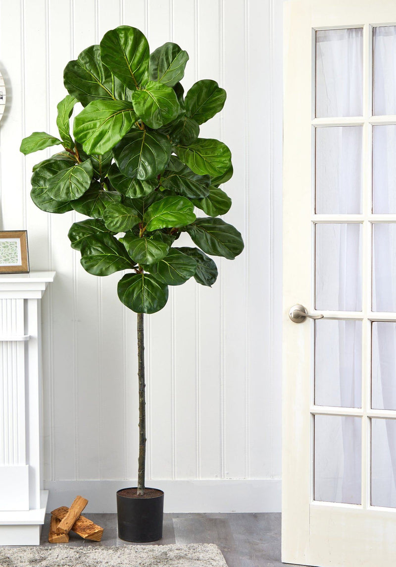 6.5' Fiddle Leaf Artificial Tree - BlueJay Avenue