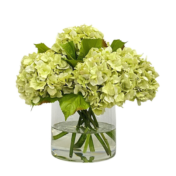 Hydrangea Silk Flower Arrangement in Vase 15 inch