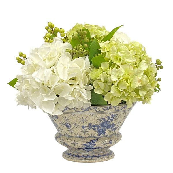 Mixed Hydrangea and Berry Silk Flower in Vase