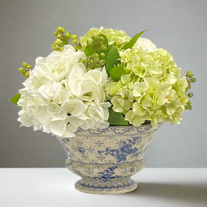 Mixed Hydrangea and Berry Silk Flower in Vase