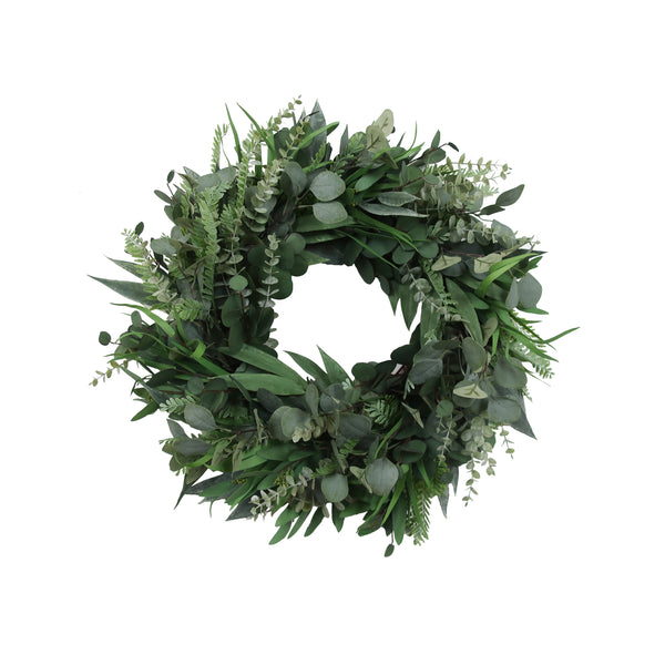 Eucalyptus Deluxe 24'' Front Door Wreath - BlueJay Avenue