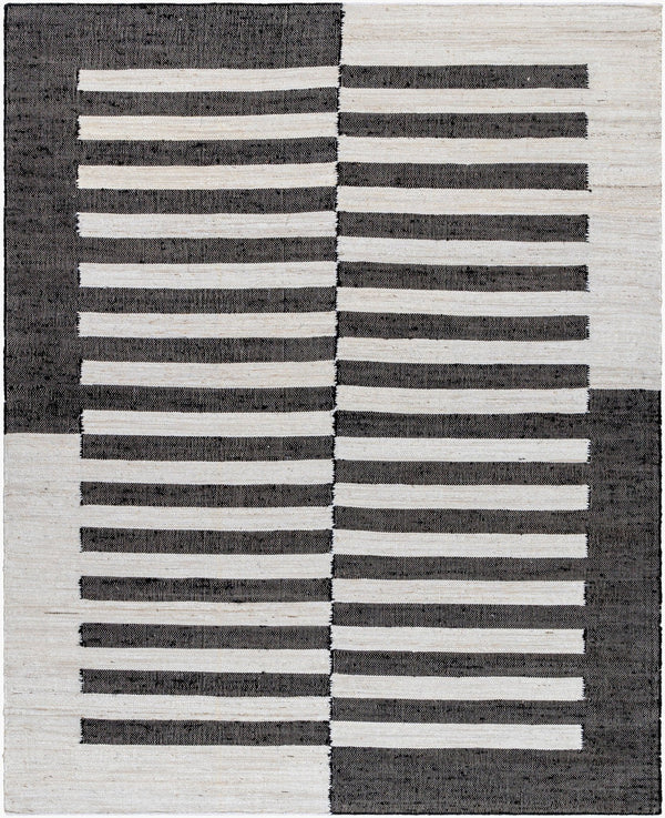 Alva Hand Woven Jute Black Rug - BlueJay Avenue