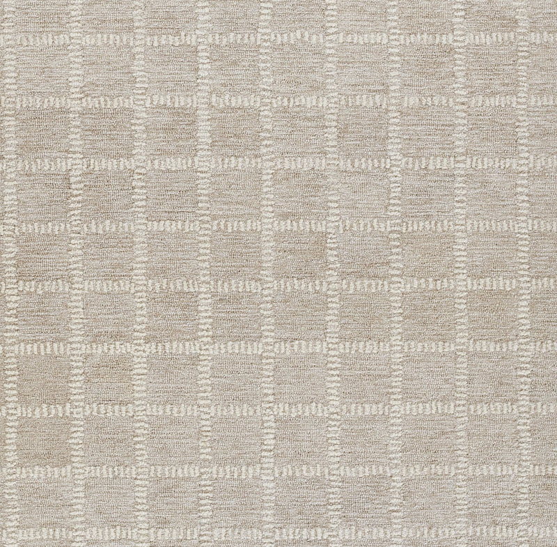 Archer Check Beige Hand Tufted Wool Rug - BlueJay Avenue