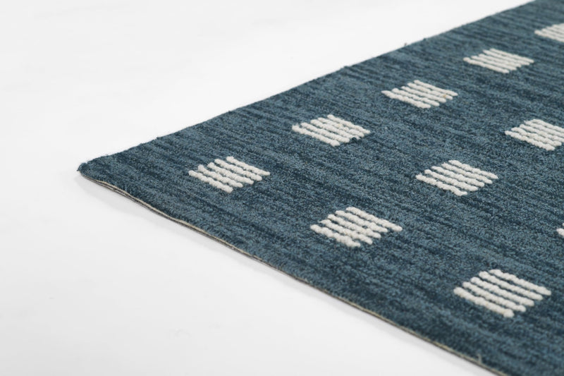 Archer Hand Tufted Wool Blue Area Rug - BlueJay Avenue