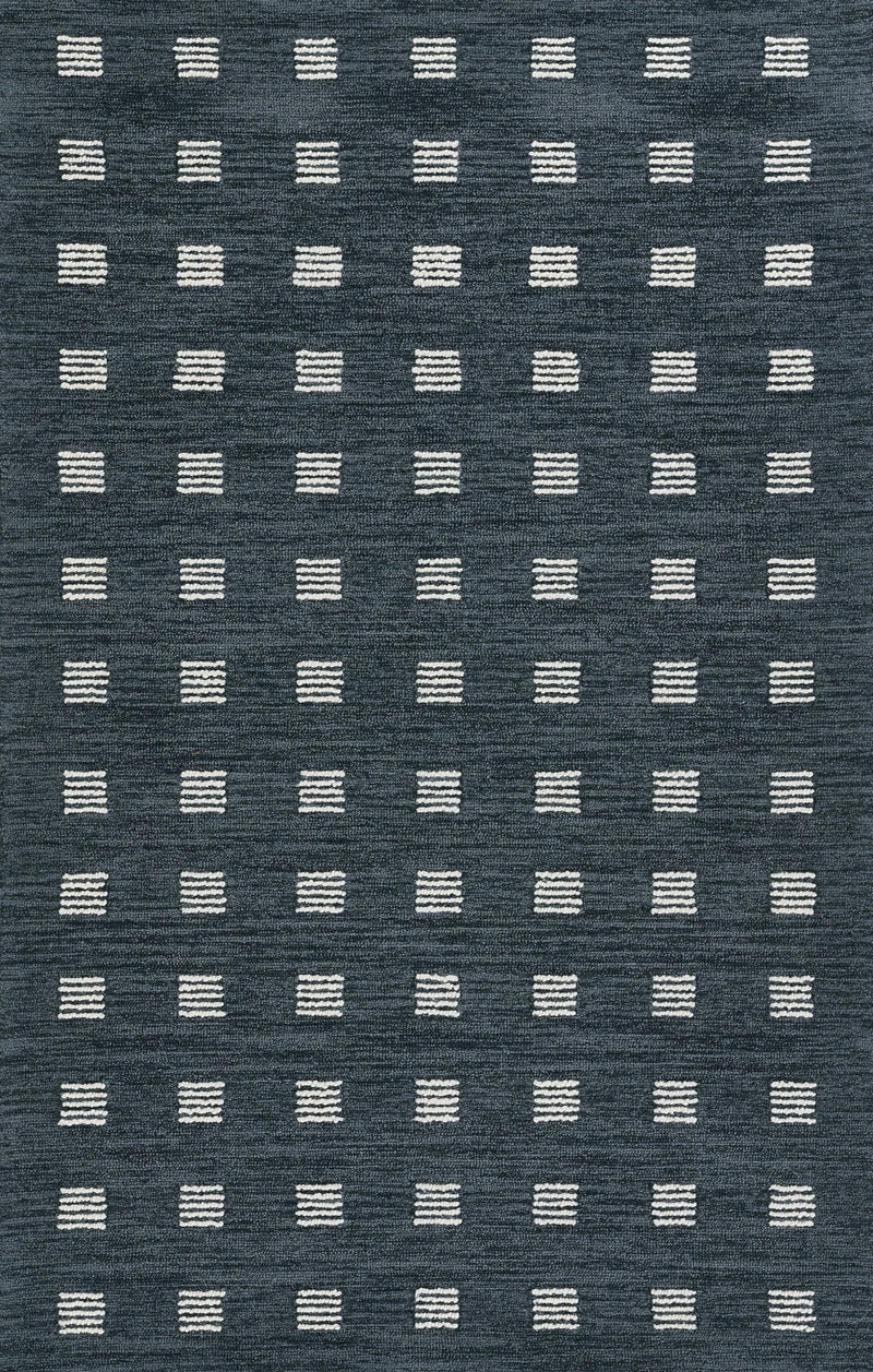 Archer Hand Tufted Wool Blue Area Rug - BlueJay Avenue