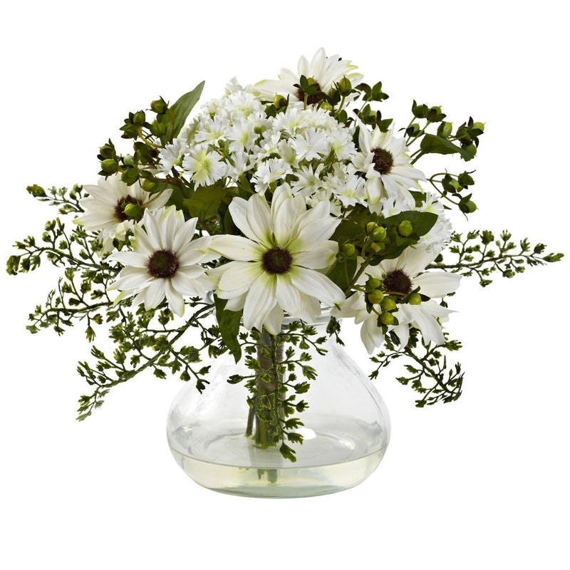 Mixed Daisy Artificial Flower Arrangement - BlueJay Avenue