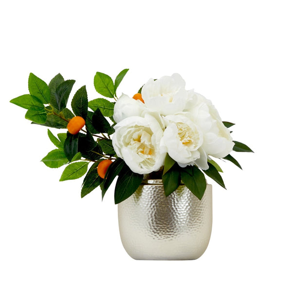 Artificial Peony Dahlia Faux Arrangement - BlueJay Avenue