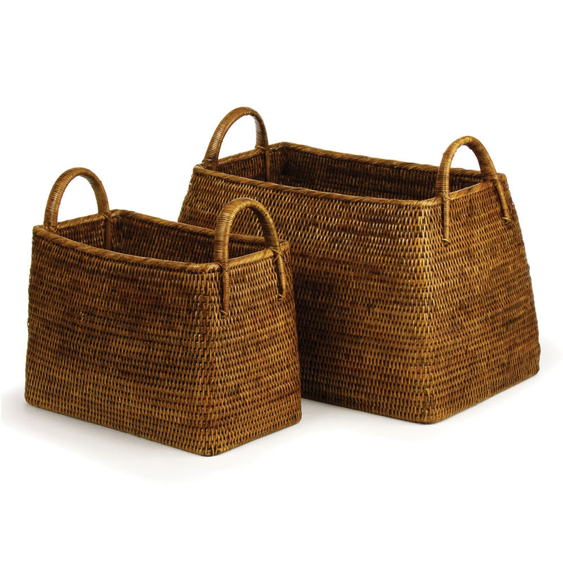 Burma Rattan Narrow Magazine Basket - BlueJay Avenue