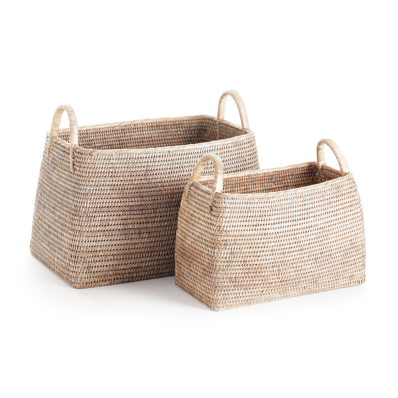 Burma Rattan Narrow Magazine Basket - BlueJay Avenue