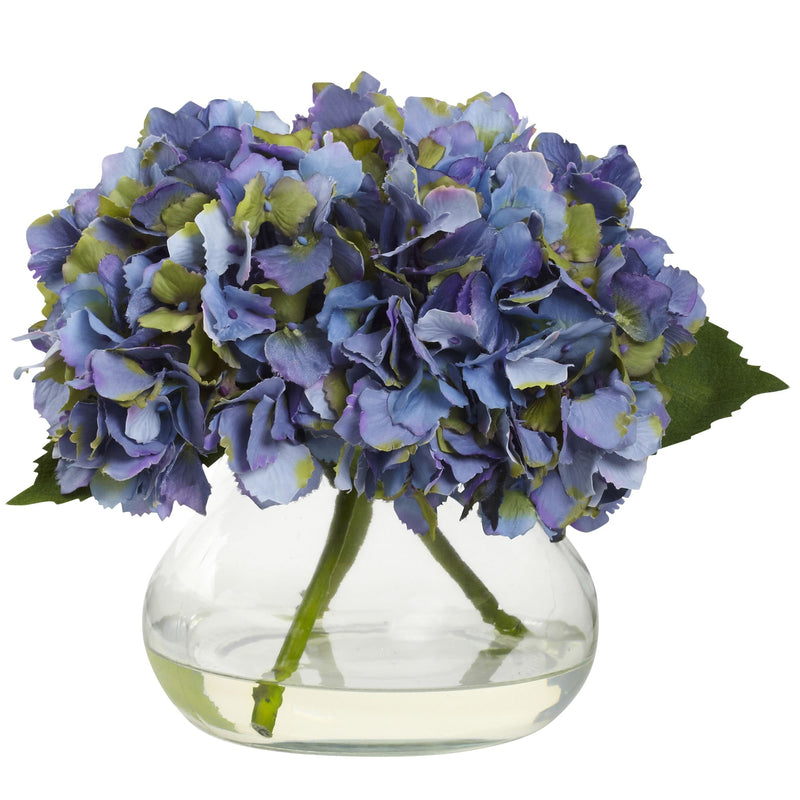 Blooming Hydrangea with Vase Blue - BlueJay Avenue