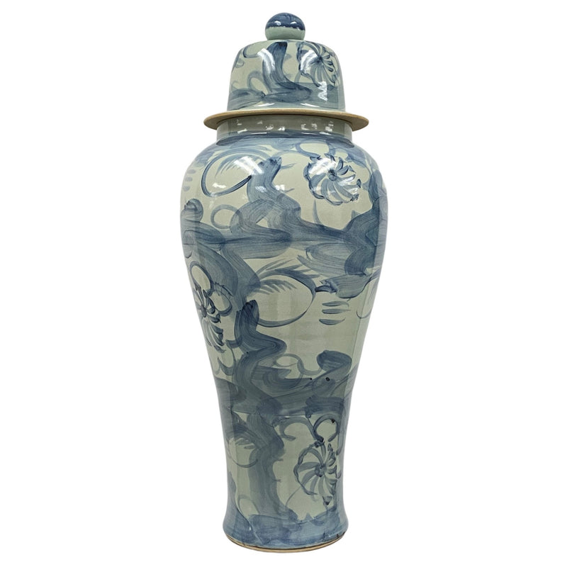 Blue and White Ceramic Jar - BlueJay Avenue