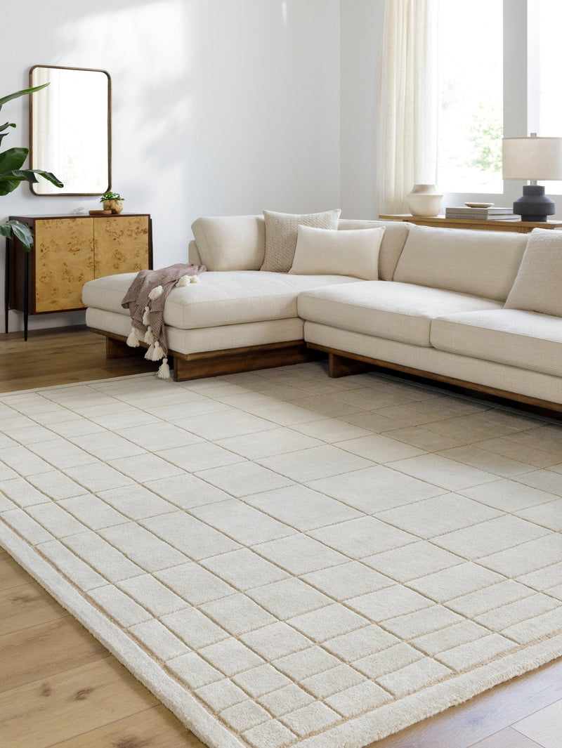 Corbett Hand Tufted Wool Cream Rug - BlueJay Avenue