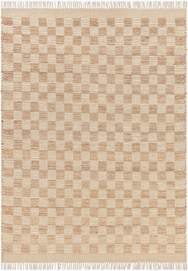 Dama Woven Jute Checkered Rug - BlueJay Avenue