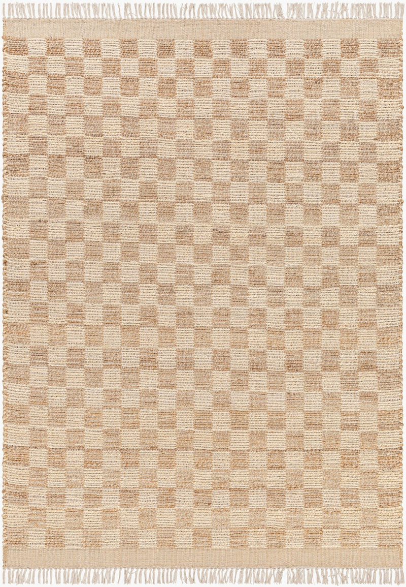 Dama Woven Jute Checkered Rug - BlueJay Avenue