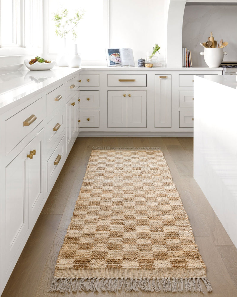 Dama Woven Jute Checkered Rug - BlueJay Avenue