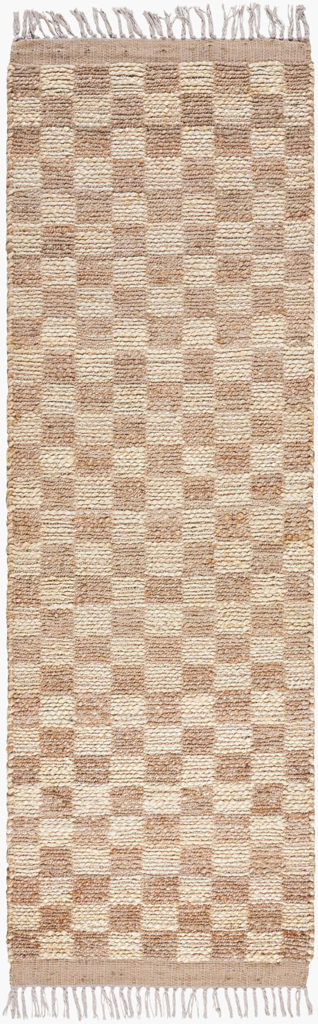 Dama Woven Jute Checkered Rug - BlueJay Avenue