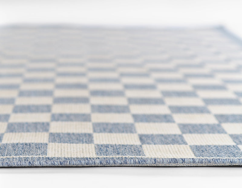 Erin Gates by Momeni Saybrook Check Blue Area Rug - BlueJay Avenue