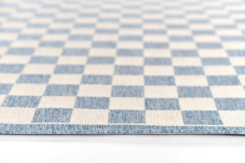 Erin Gates by Momeni Saybrook Check Blue Area Rug - BlueJay Avenue