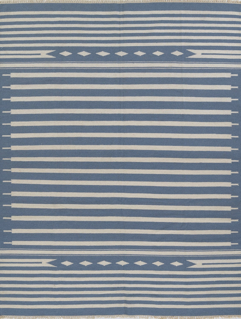 Erin Gates Thompson Billings Light Blue Hand Woven Wool Rug - BlueJay Avenue