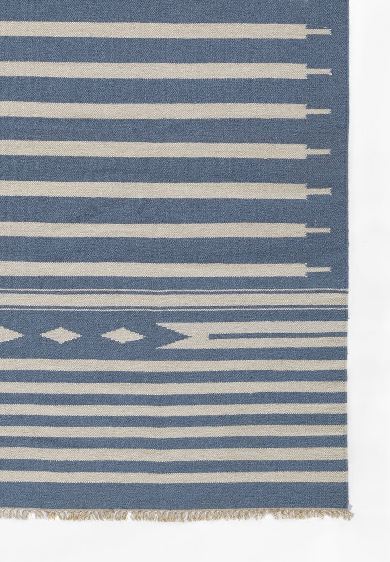 Erin Gates Thompson Billings Light Blue Hand Woven Wool Rug - BlueJay Avenue