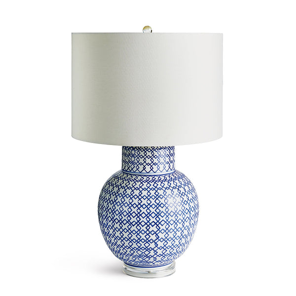 Fretwork Ceramic Lamp - BlueJay Avenue
