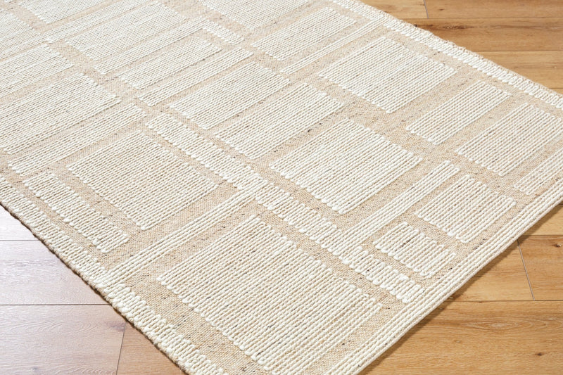 Marcela Hand Woven Beige Wool Area Rug - BlueJay Avenue