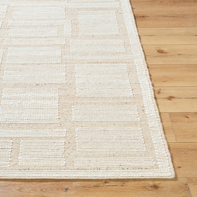 Marcela Hand Woven Beige Wool Area Rug - BlueJay Avenue