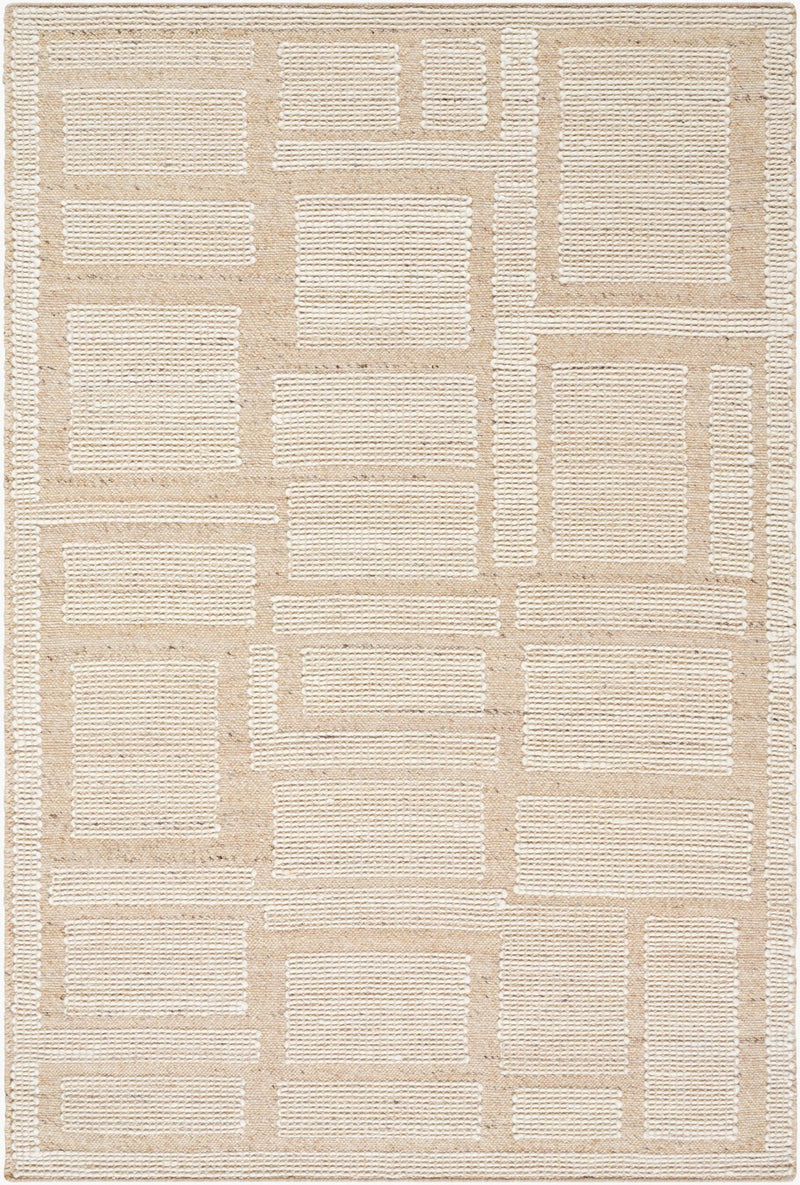 Marcela Hand Woven Beige Wool Area Rug - BlueJay Avenue