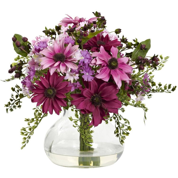 Mixed Daisy Artificial Flower Arrangement - BlueJay Avenue