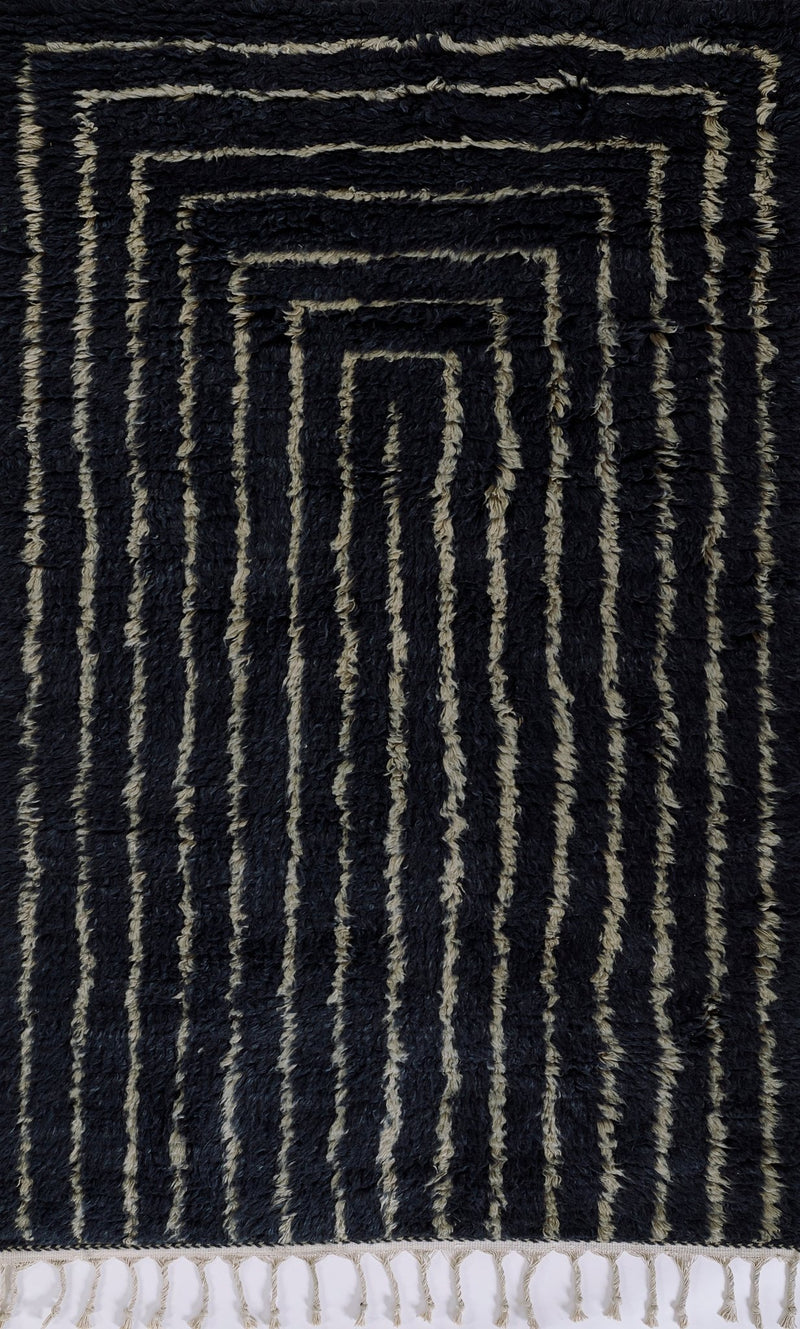 Neo Navy Plush Shag Rug - BlueJay Avenue