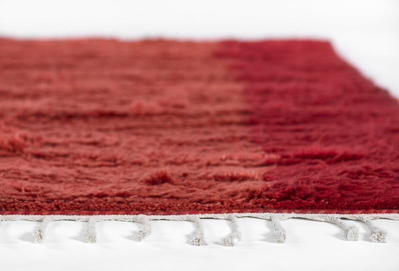 Neo Red Wool Shag Rug - BlueJay Avenue