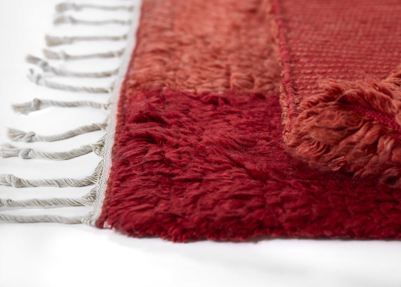 Neo Red Wool Shag Rug - BlueJay Avenue