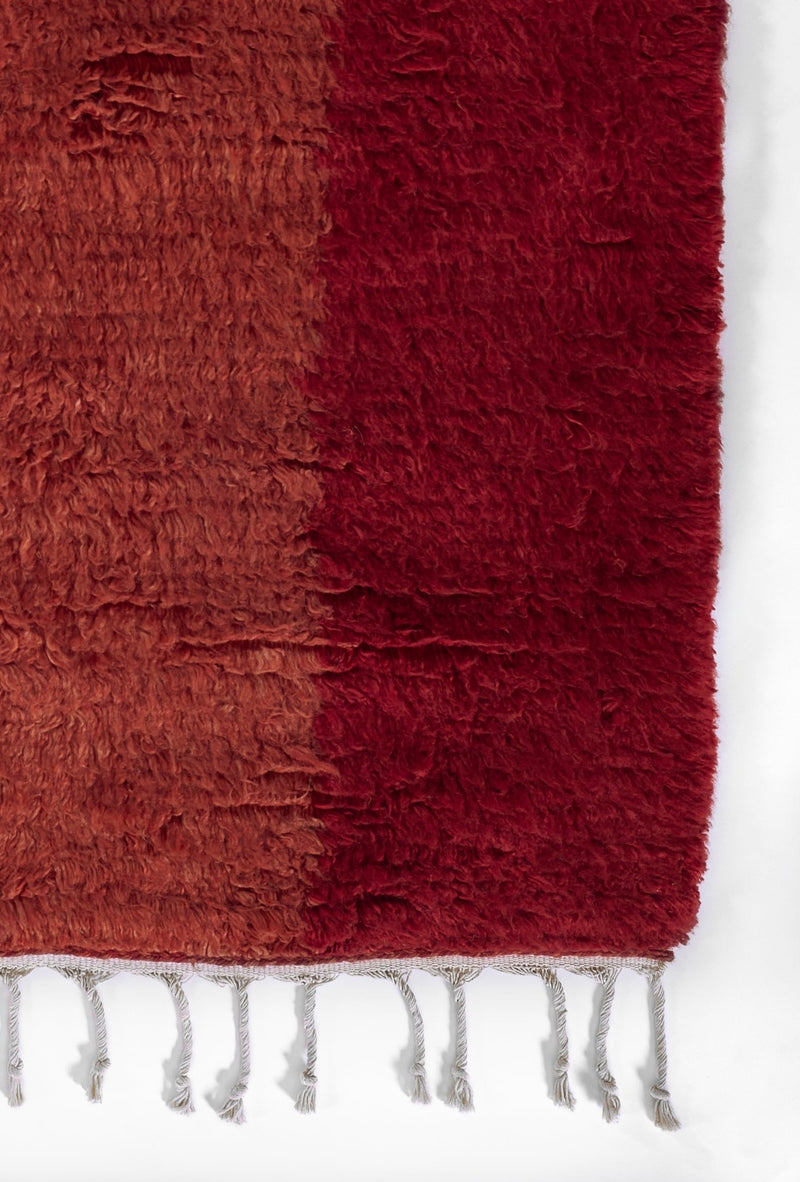 Neo Red Wool Shag Rug - BlueJay Avenue