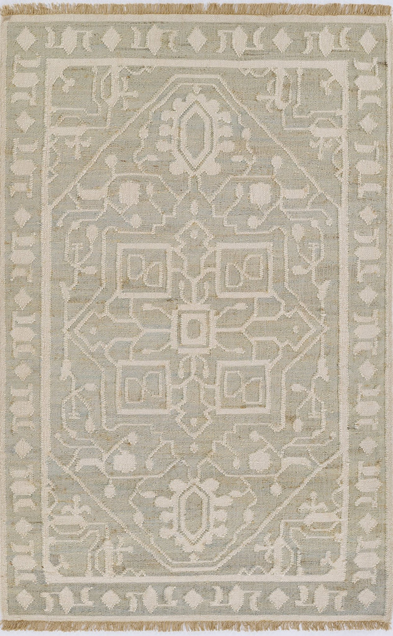 Niravna Hand Woven Jute Blue Area Rug - BlueJay Avenue