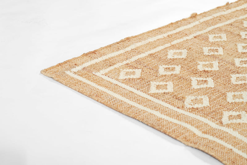 Orchard Tiny Diamond Natural Hand Woven Wool and Jute Area Rug - BlueJay Avenue