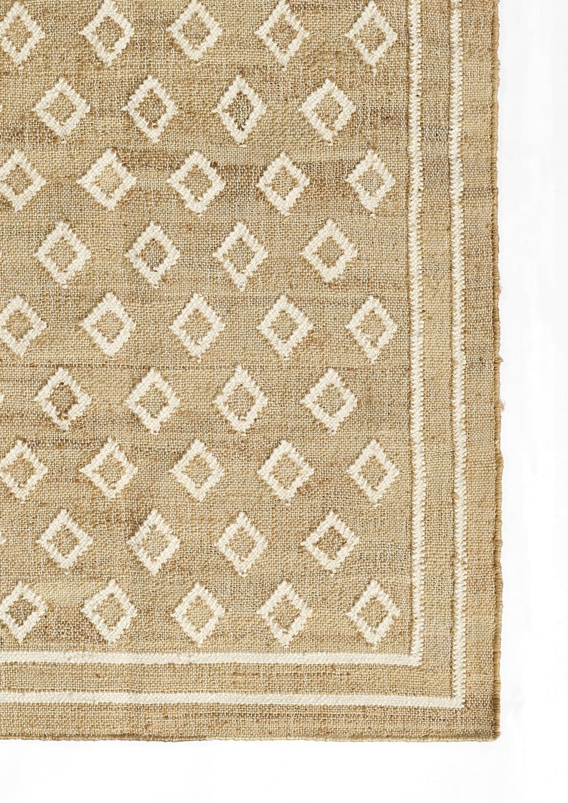 Orchard Tiny Diamond Natural Hand Woven Wool and Jute Area Rug - BlueJay Avenue