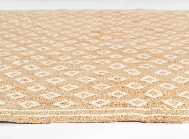 Orchard Tiny Diamond Natural Hand Woven Wool and Jute Area Rug - BlueJay Avenue