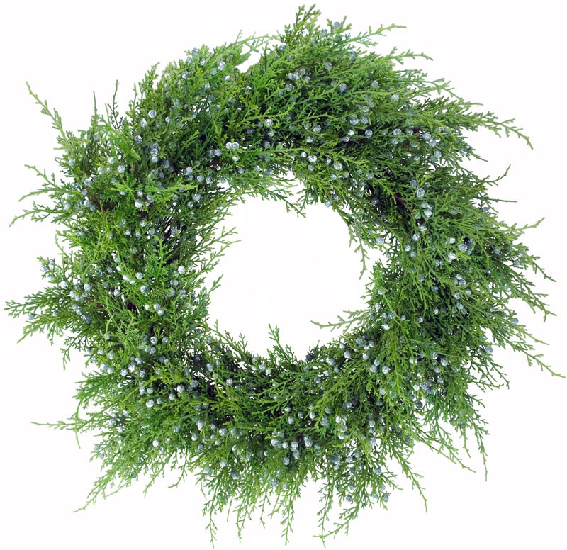 Oregan Juniper 24'' Christmas Front Door Wreath, Set of 2 - BlueJay Avenue