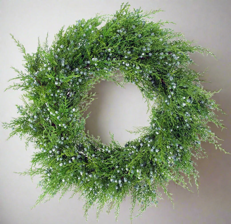 Oregan Juniper 24'' Christmas Front Door Wreath, Set of 2 - BlueJay Avenue