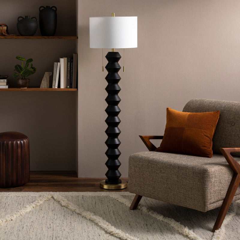 Rogow Black Floor Lamp - BlueJay Avenue