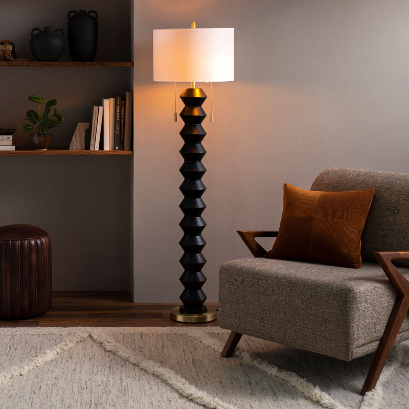 Rogow Black Floor Lamp - BlueJay Avenue