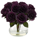 Silk Rose Artificial Flower Arrangement with Vase - BlueJay Avenue