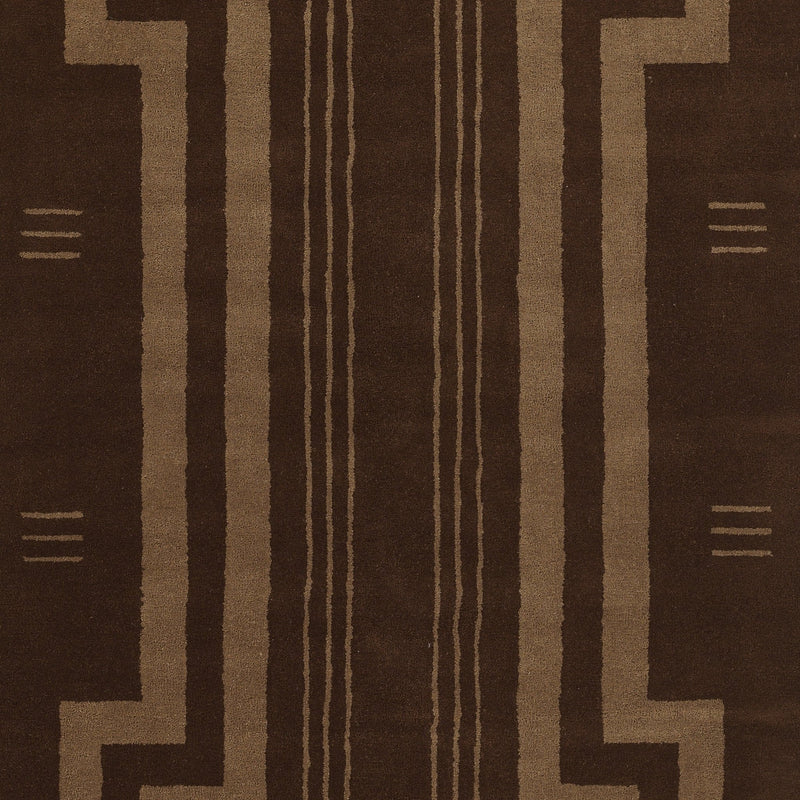 Simba Brown Wool Modern Area Rug - BlueJay Avenue