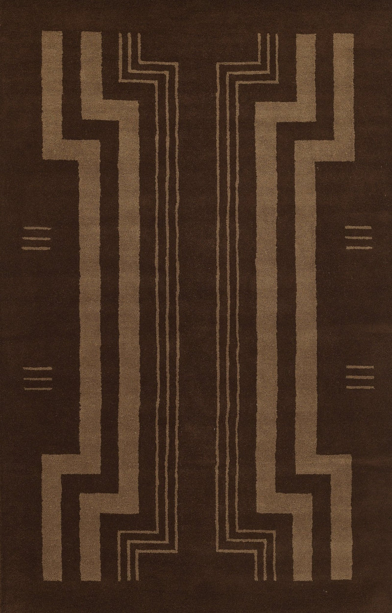 Simba Brown Wool Modern Area Rug - BlueJay Avenue